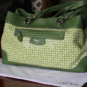 Green Coach Shoulder Bag